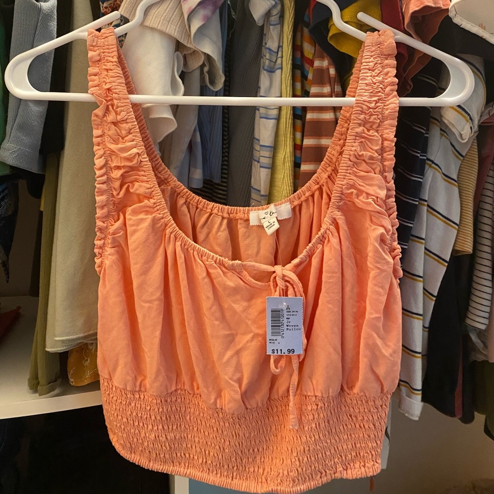 Peach crop top